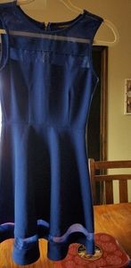 Blue dress with beautiful mesh detailing